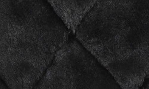 Sanctuary Faux Fur Quilted Vest In Black
