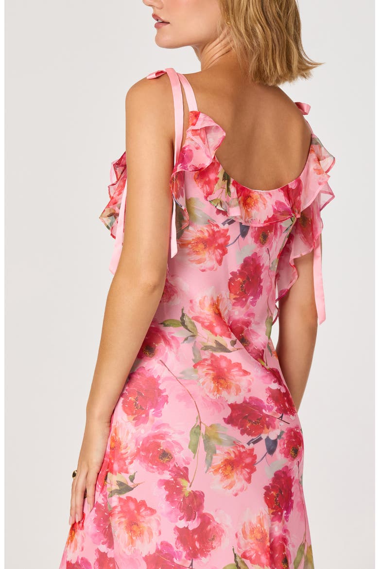Nissa Floral High-Low Dress, Alternate, color, PINK FLORAL