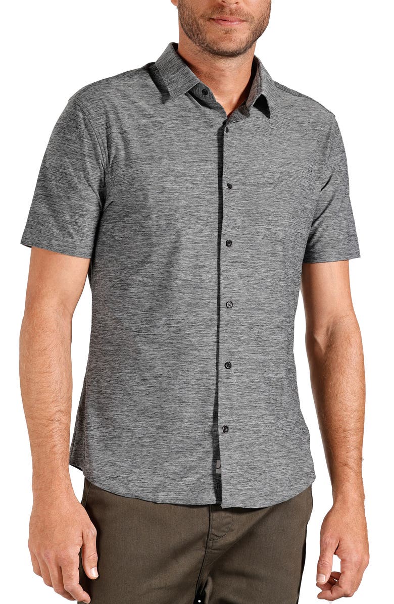 URBAN PERFORMANCE Short Sleeve Slim Tech Shirt, Main, color, Grey