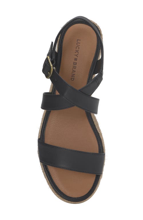 Shop Lucky Brand Trianna Strappy Platform Sandal In Black
