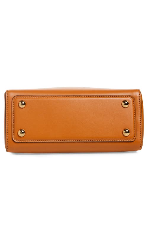 Etro Large Vela Leather Shoulder Bag In Arancione