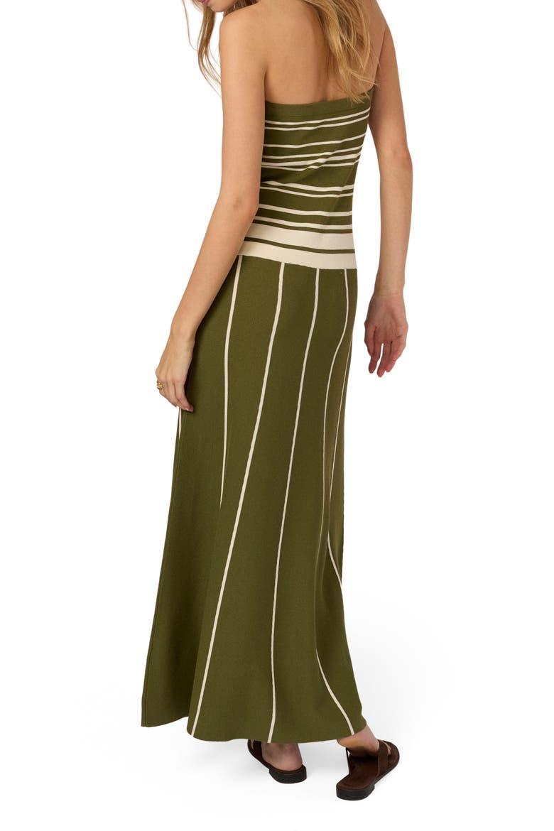 Stripe Bandeau Maxi Dress, Alternate, color, GREEN
