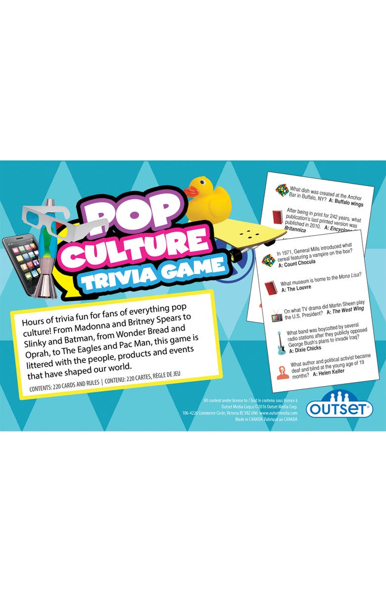 Outset Media Pop Culture Trivia Game, Alternate, color, Multicolored