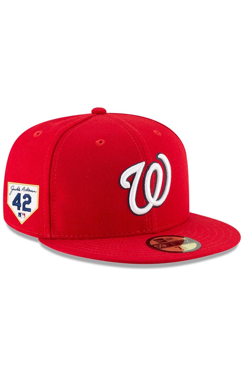 New Era Men's New Era Red Washington Nationals 2024 Jackie Robinson Day 59FIFTY Fitted Hat, Main, color, 