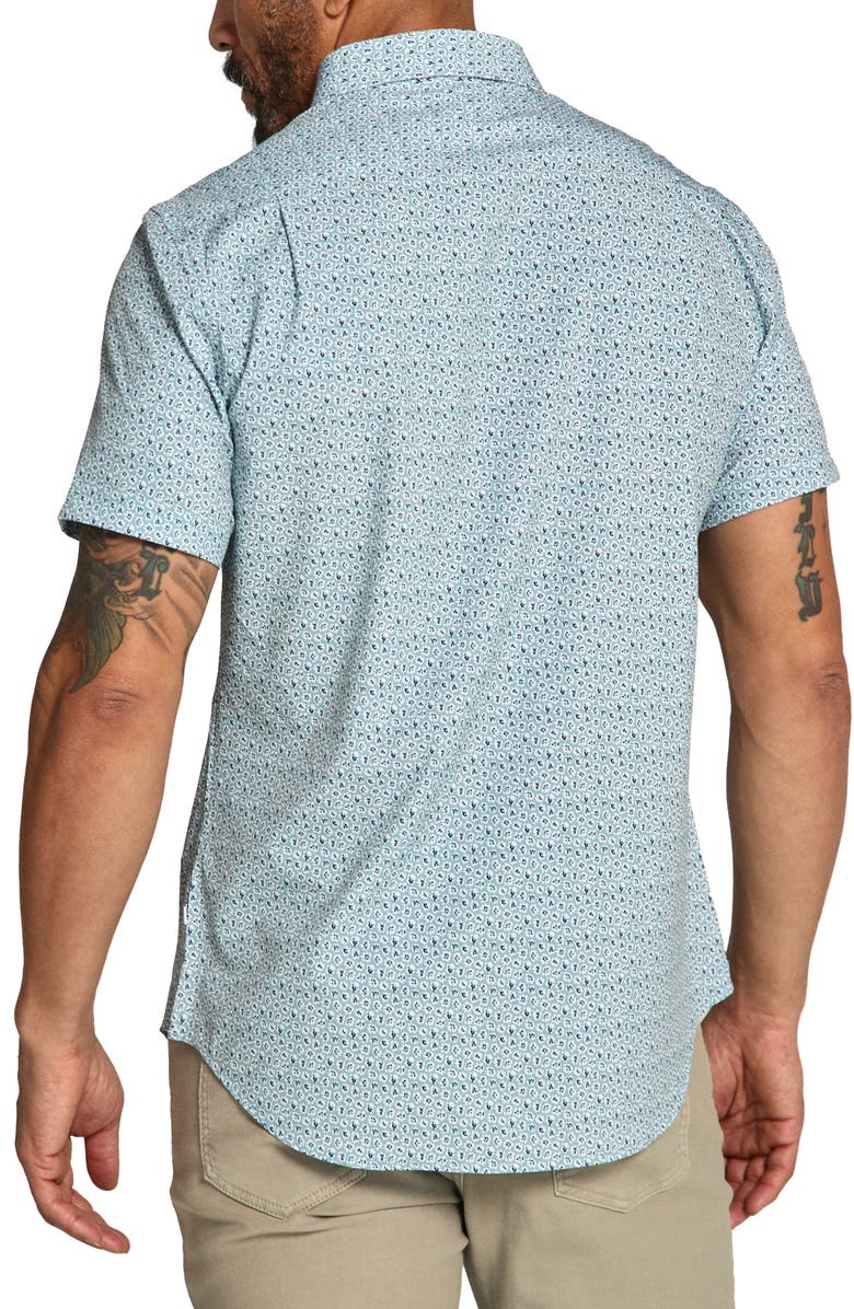7 Diamonds Leandro Floral Short Sleeve Performance Button-Up Shirt, Alternate, color, 