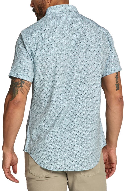 7 Diamonds Leandro Floral Short Sleeve Performance Button-up Shirt