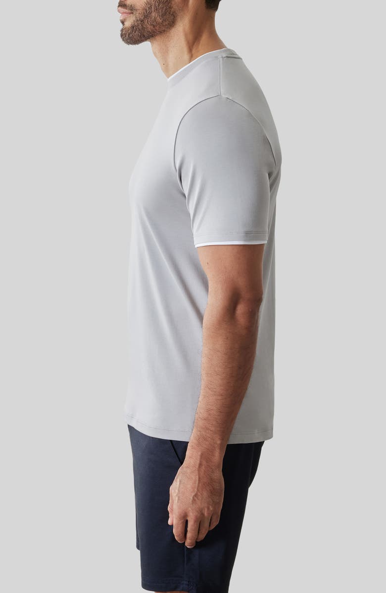 Robert Barakett GEORGIA SS CREW W/TRIM, Alternate, color, Chalk