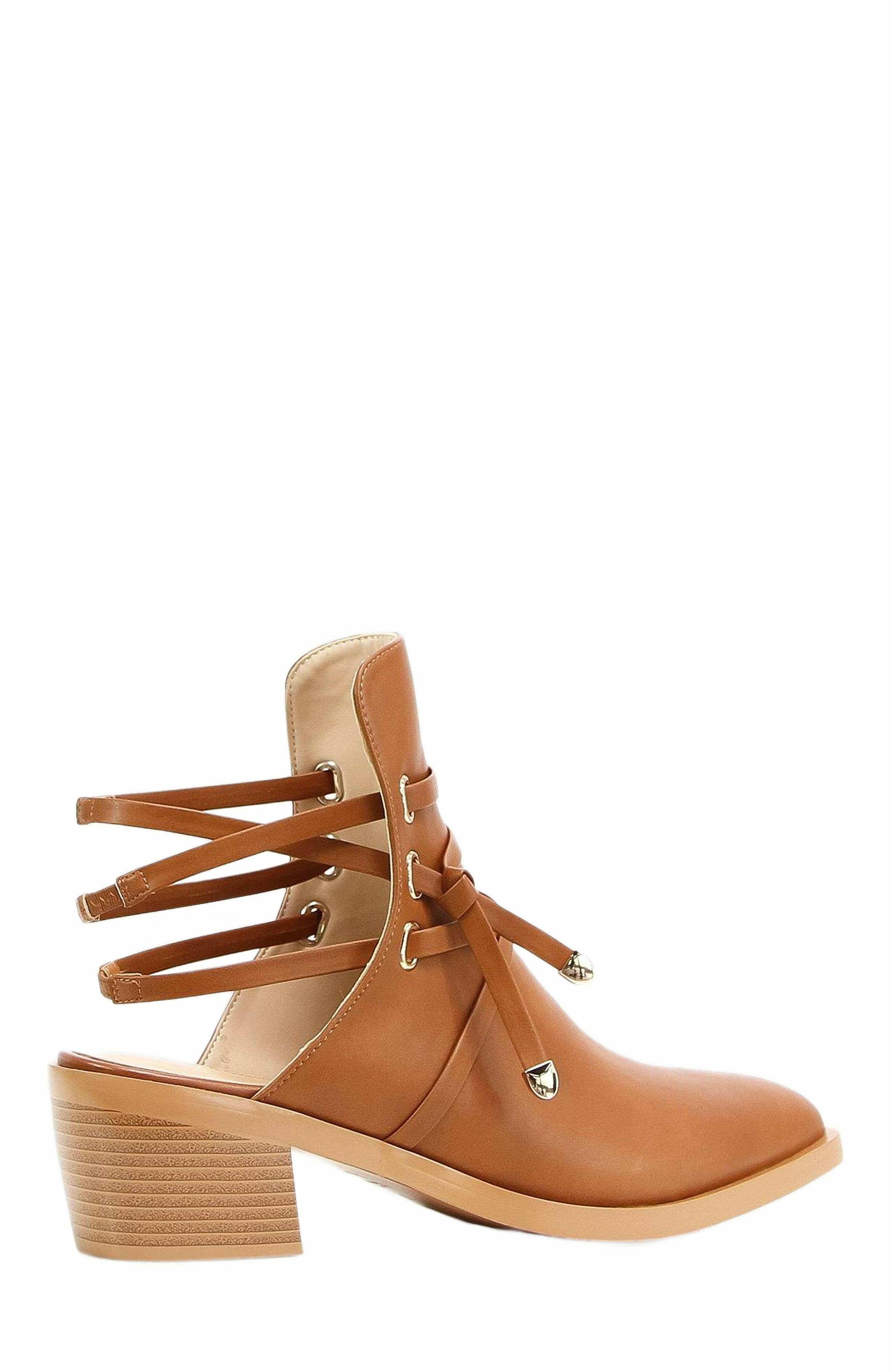 Can't Be Tamed Open Back Boot, Alternate, color, Tan