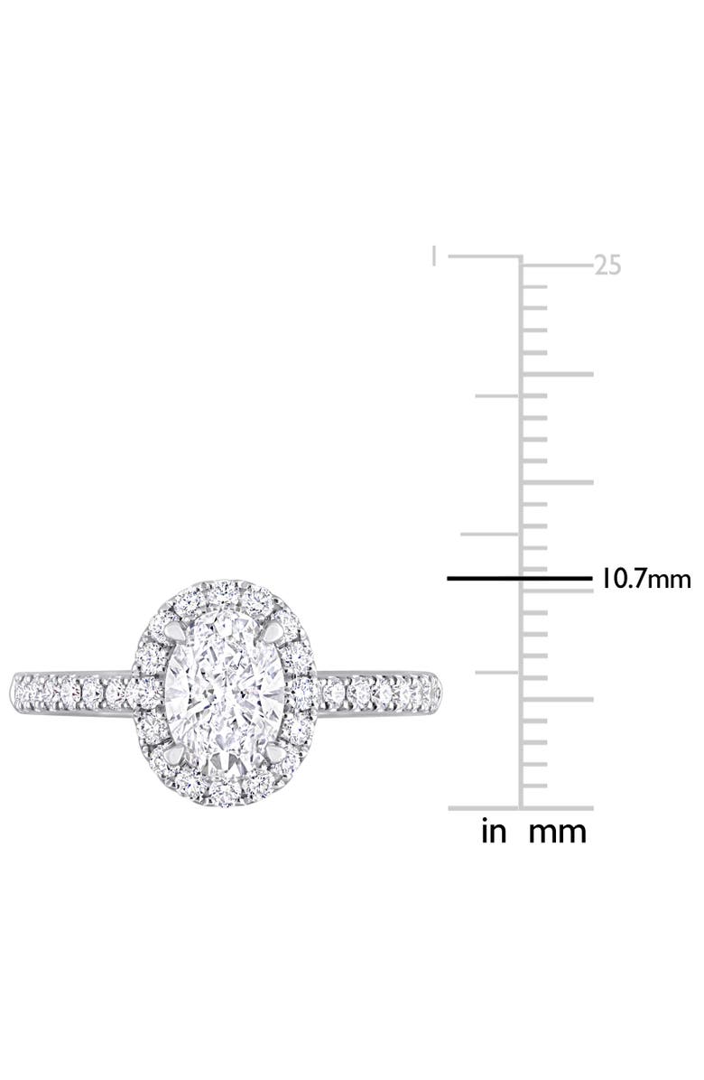 Julianna B. 1-1/2 CTW Lab-Grown Diamond Oval Halo Ring 14k, Alternate, color, White Gold