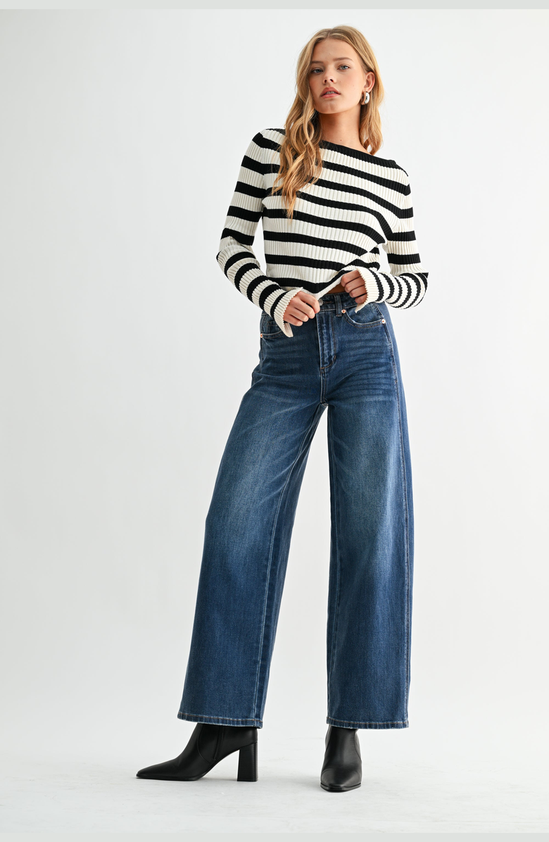 Jemina Denim High Rise Balloon Pant, Alternate, color, Indigo