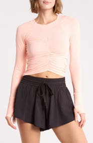 Free People FP Movement Tempo Ruched Long Sleeve T-Shirt