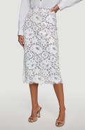 L'AGENCE Makena Sequin Lace Midi Skirt