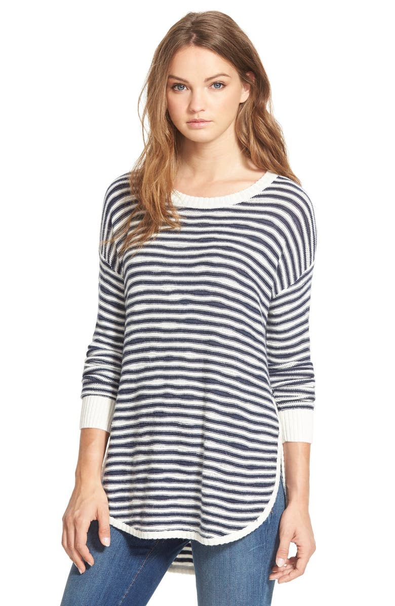 Treasure & Bond Treasure&Bond Asymmetrical Stripe Sweater, Main, color, 