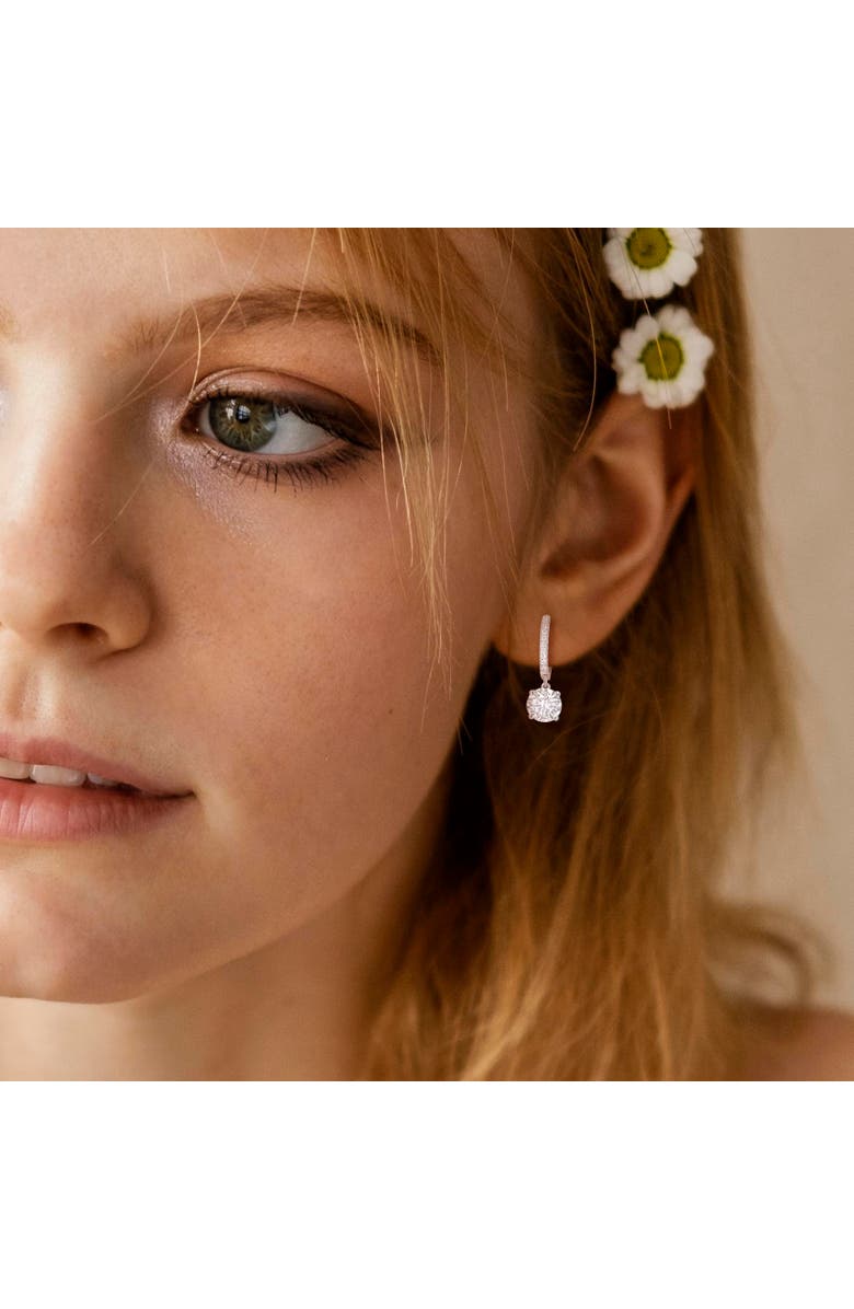 Julianna B. Lab-Grown Diamond Dangle Huggie Earrings 14k, Alternate, color, White Gold