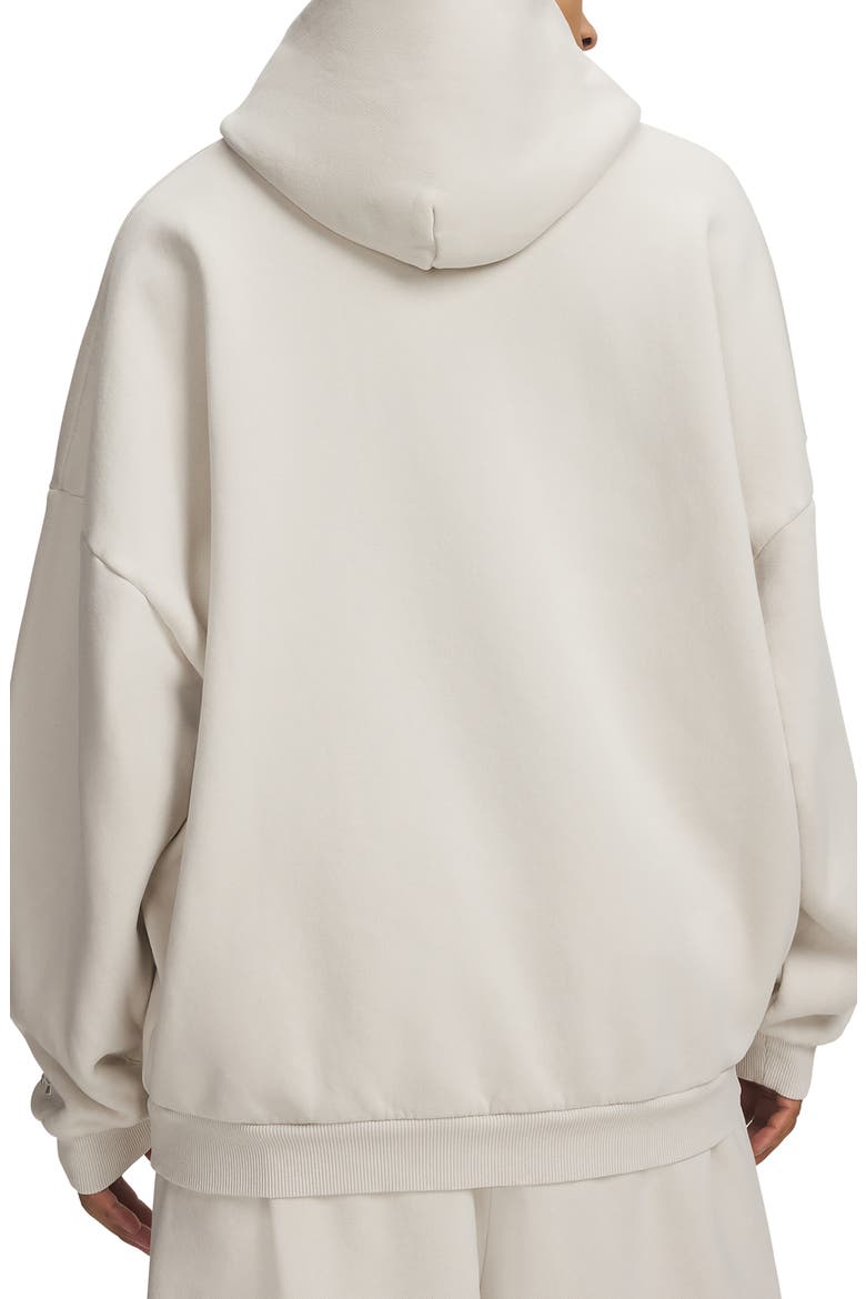 UA Icon Heavyweight Fleece Washed Hoodie, Alternate, color, SUMMIT WHITE/ WHITE