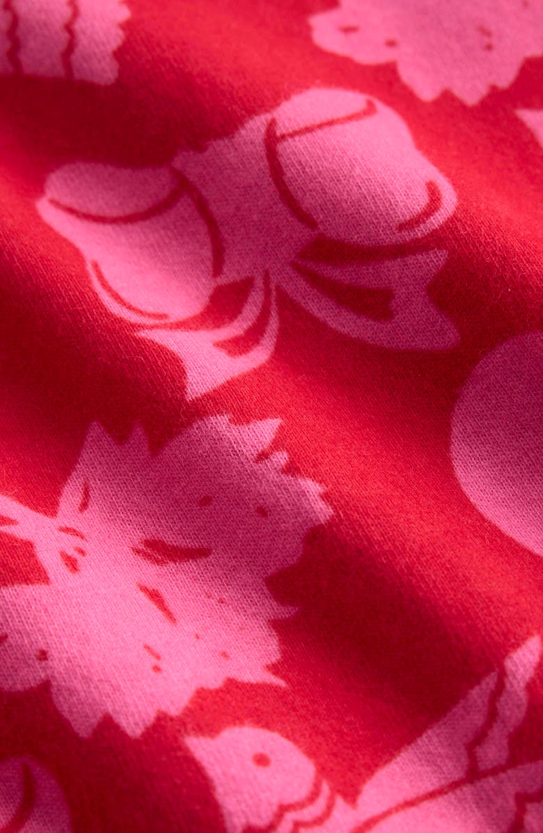 Mini Boden Kids' Print Cotton Jersey Dress, Alternate, color, Rockabilly Red Festive Fun