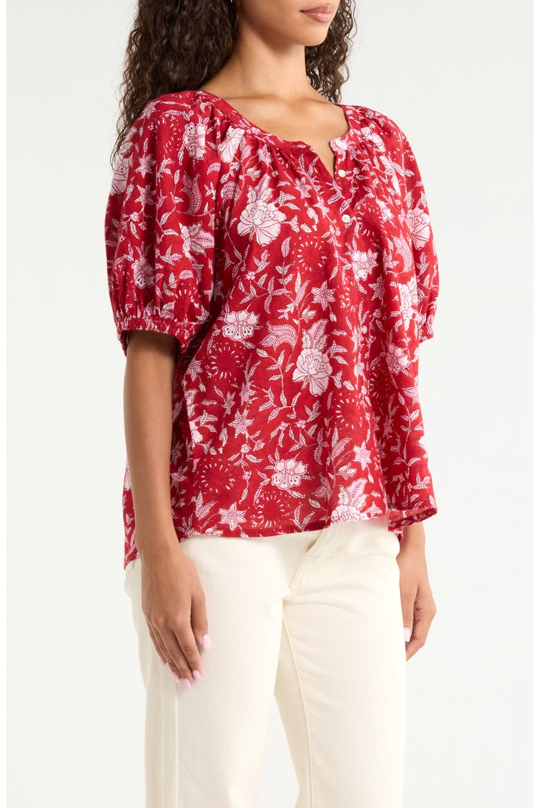 Lettie Voile Button-Up Shirt, Alternate, color, GARDEN WHISPERS