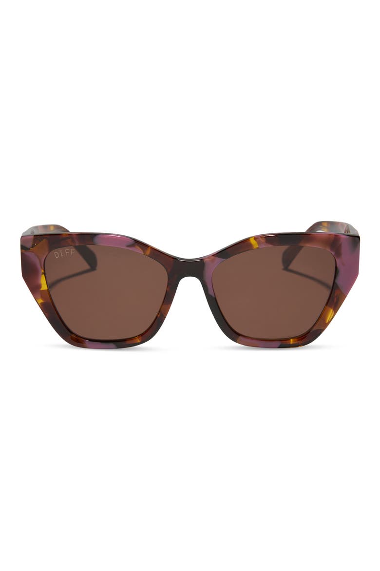 Evie 54mm Cat Eye Sunglasses, Main, color, BROWN