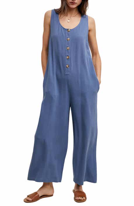 WISHLIST Button Front Sleeveless Jumpsuit