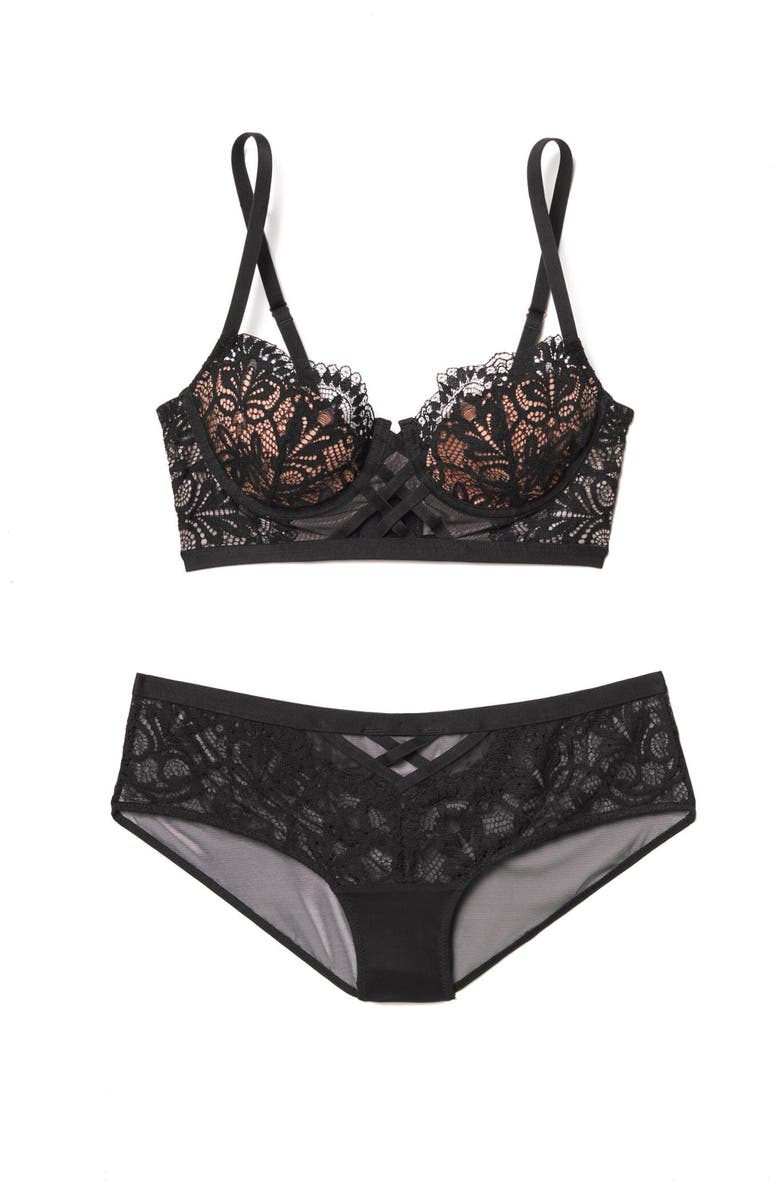 Adore Me Diara Contour Balconette Bra, Alternate, color, Black