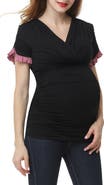 Kimi and Kai Gloria Maternity/Nursing Surplice Top