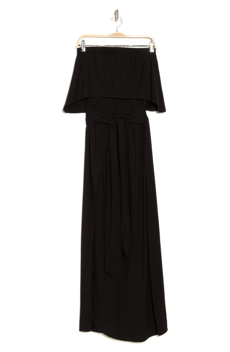 GO COUTURE Front Cutout Maxi Dress, Alternate, color, Black