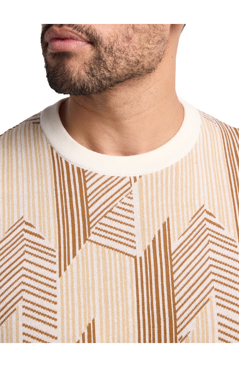 Paul Fredrick Cotton Crewneck Sweater Short Sleeve, Alternate, color, Ivory