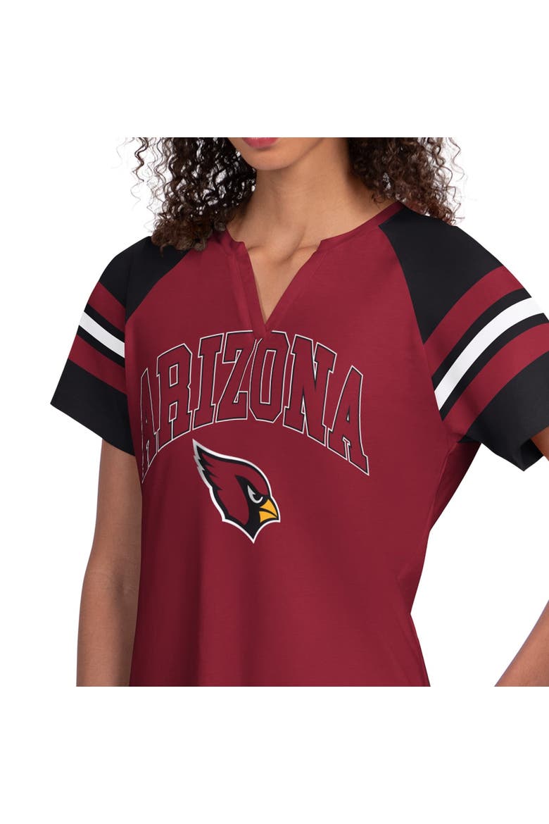 Women's Starter  Cardinal Arizona Cardinals Game On Notch Neck Raglan T-Shirt, Alternate, color, Cardinal