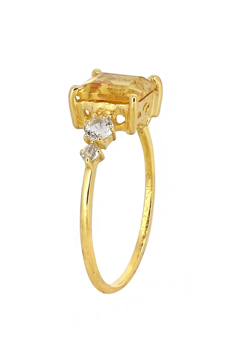 YS GEMS Citrine & White Topaz Ring, Alternate, color, Yellow Gold