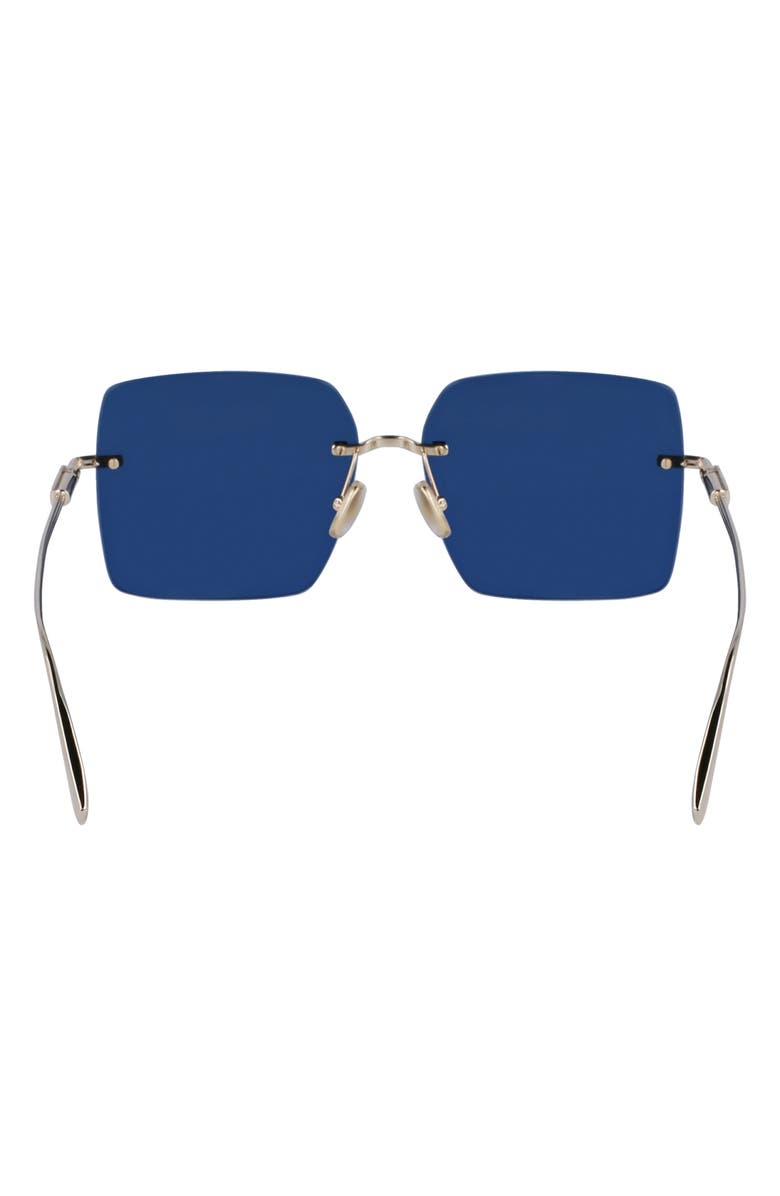 FERRAGAMO Prisma 60mm Rectangular Sunglasses, Alternate, color, Gold/Blue