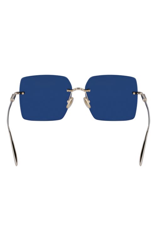 Ferragamo Prisma 60mm Rectangular Sunglasses In Blue