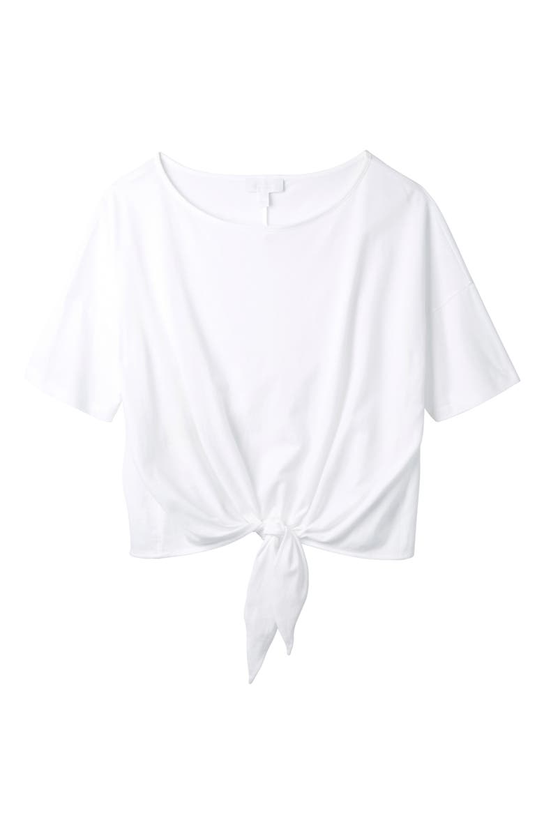 The White Company Tie Hem T-Shirt, Alternate, color, 