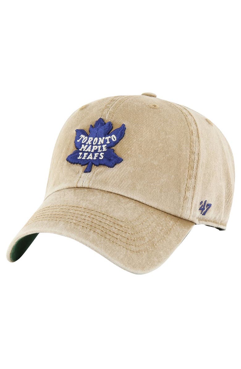 '47 Men's '47 Khaki Toronto Maple Leafs Earldor Clean Up Adjustable Hat, Alternate, color, Khaki