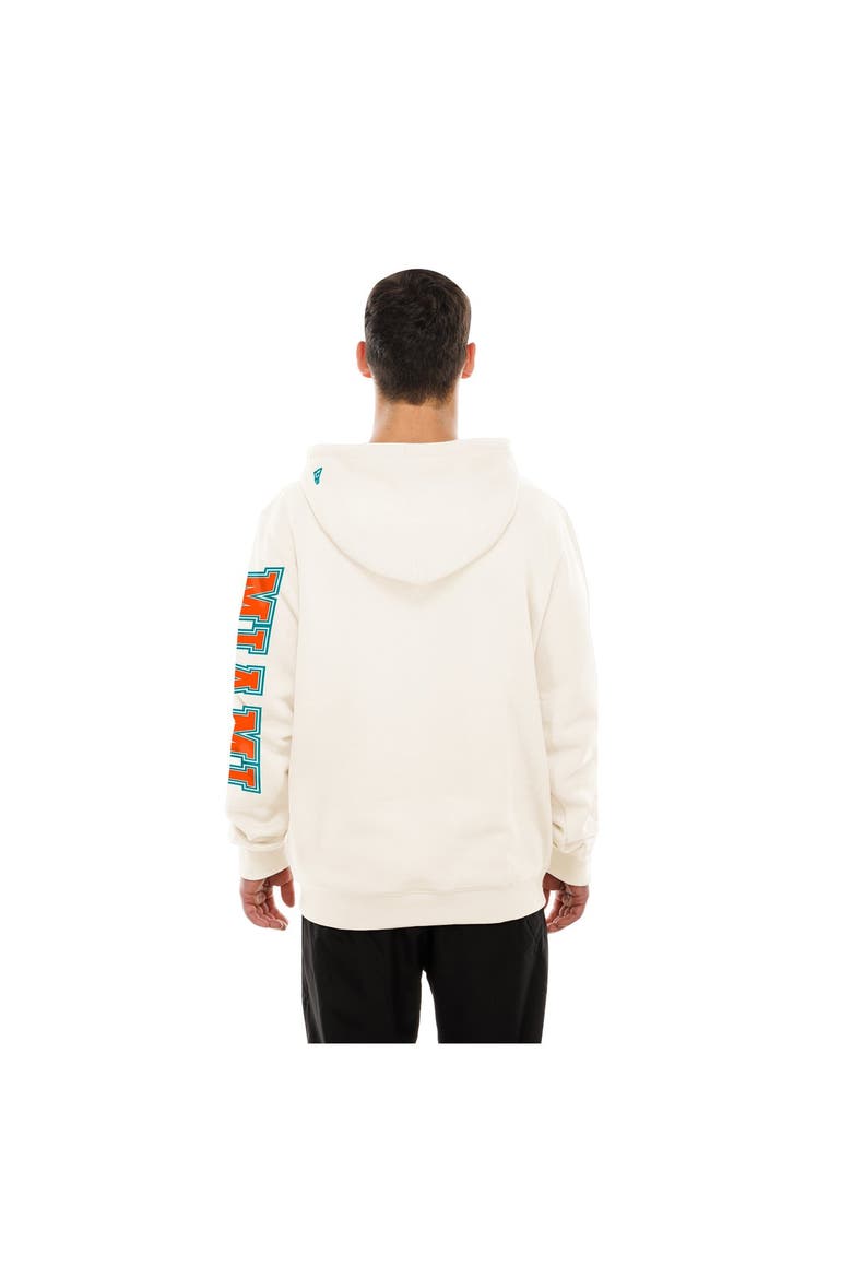 Men's New Era  Cream Miami Dolphins Dune Dust Hoodie, Alternate, color, Cream