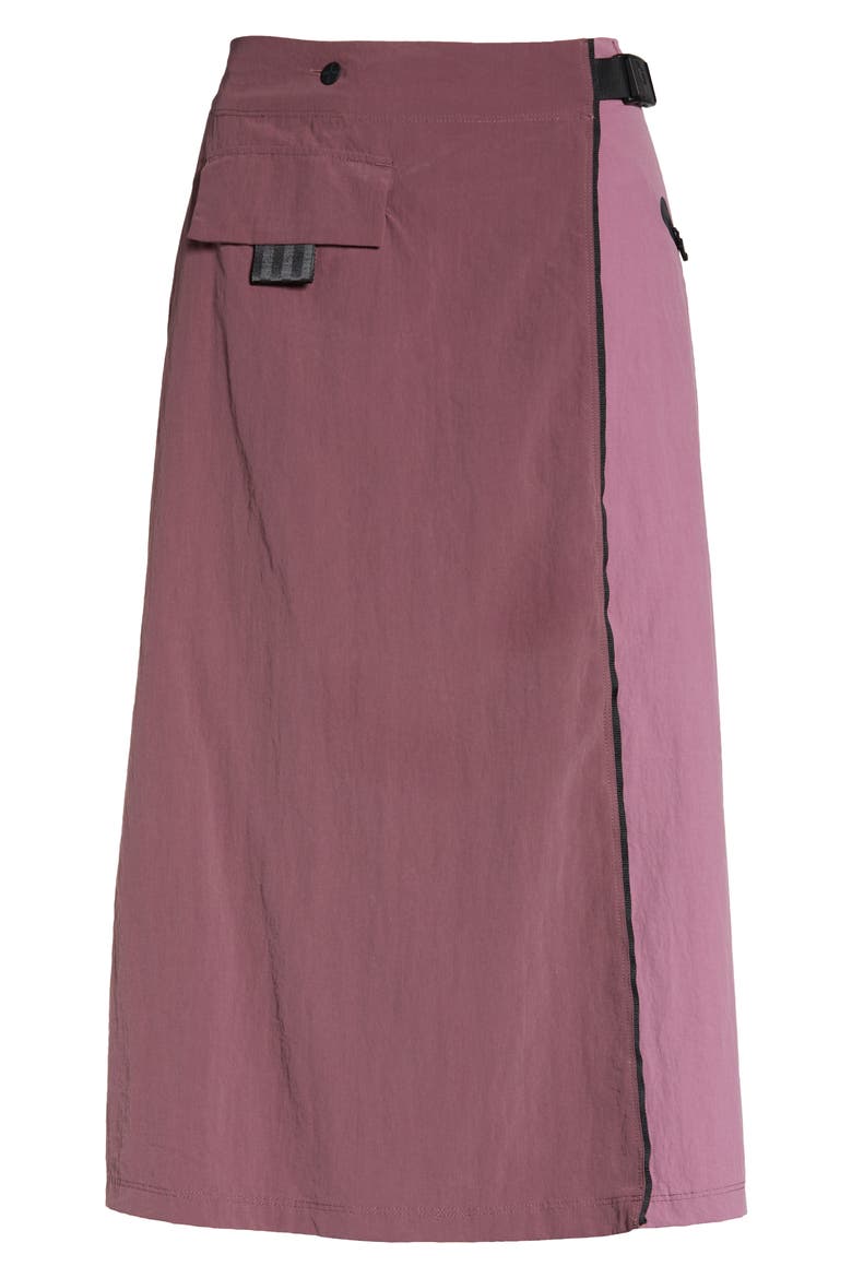 Sportswear Tech Pack Wrap Skirt, Alternate, color, DARK WINE/ LIT MULBERRY/ BLACK
