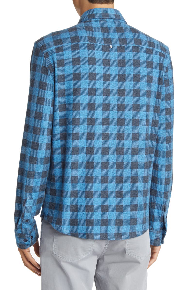 Stone Rose Dry Touch<sup>®</sup> Performance Buffalo Check Fleece Button-Up Shirt, Alternate, color, 