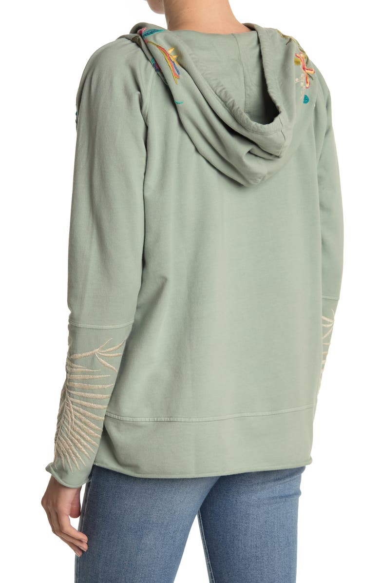 Johnny Was Nohea French Terry Embroidered Hoodie, Alternate, color,