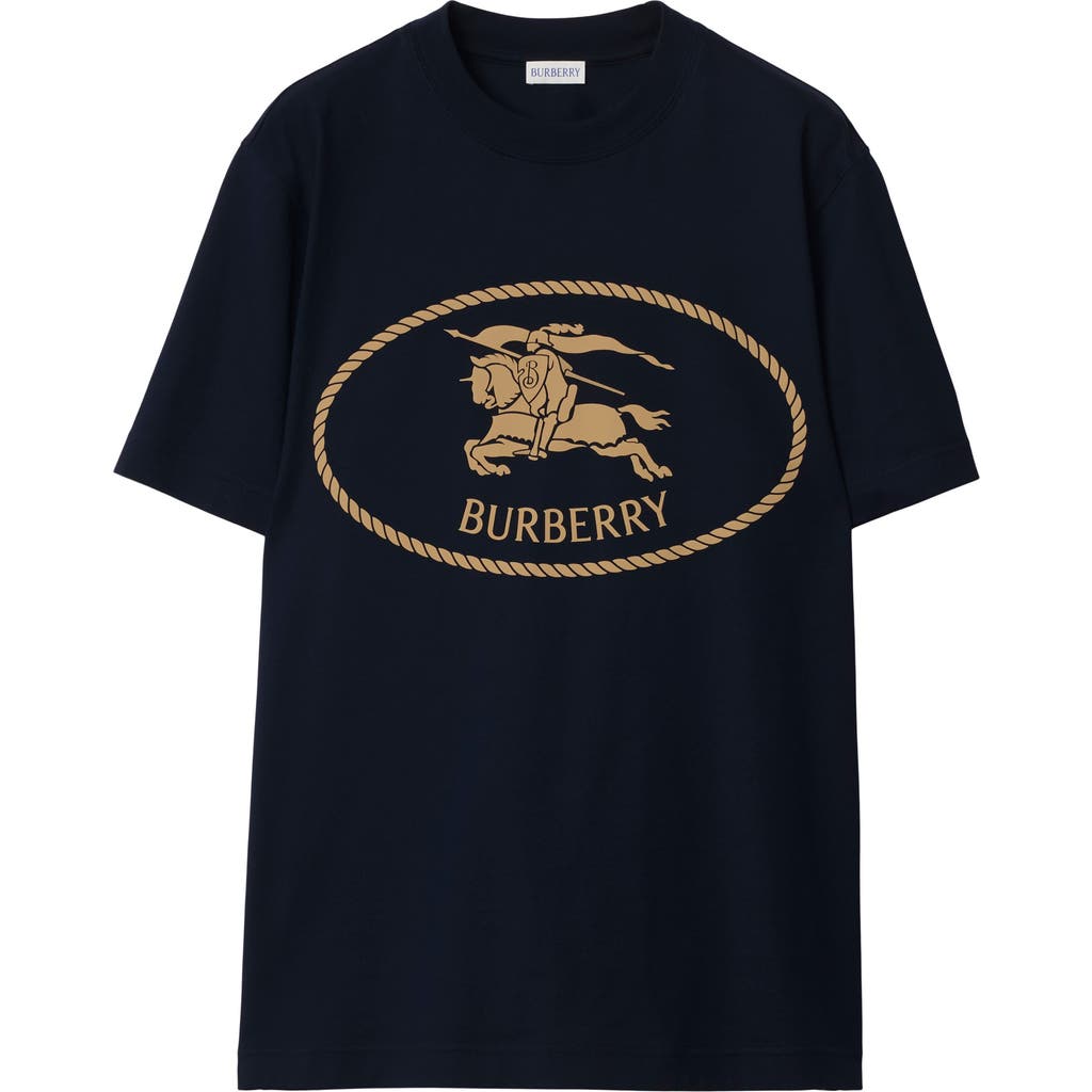 Burberry Mens Brand-print Crewneck Cotton-jersey T-shirt Black Xl