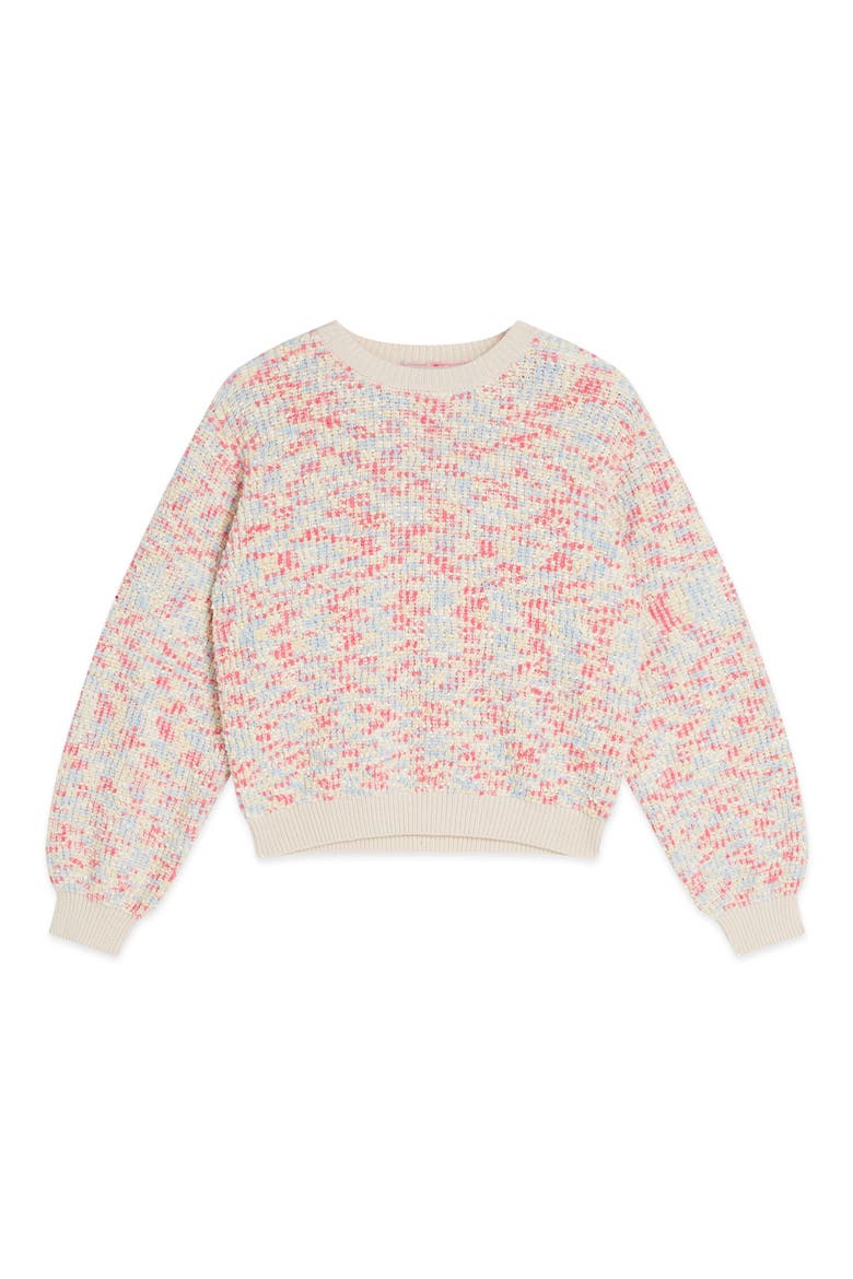 Kids' Popcorn Knit Sweater, Main, color, EGGNOG