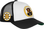 Mitchell & Ness Youth Mitchell & Ness  White Boston Bruins Mascot Adjustable Trucker Hat