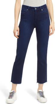 PAIGE Cindy High Waist Crop Straight Leg Jeans