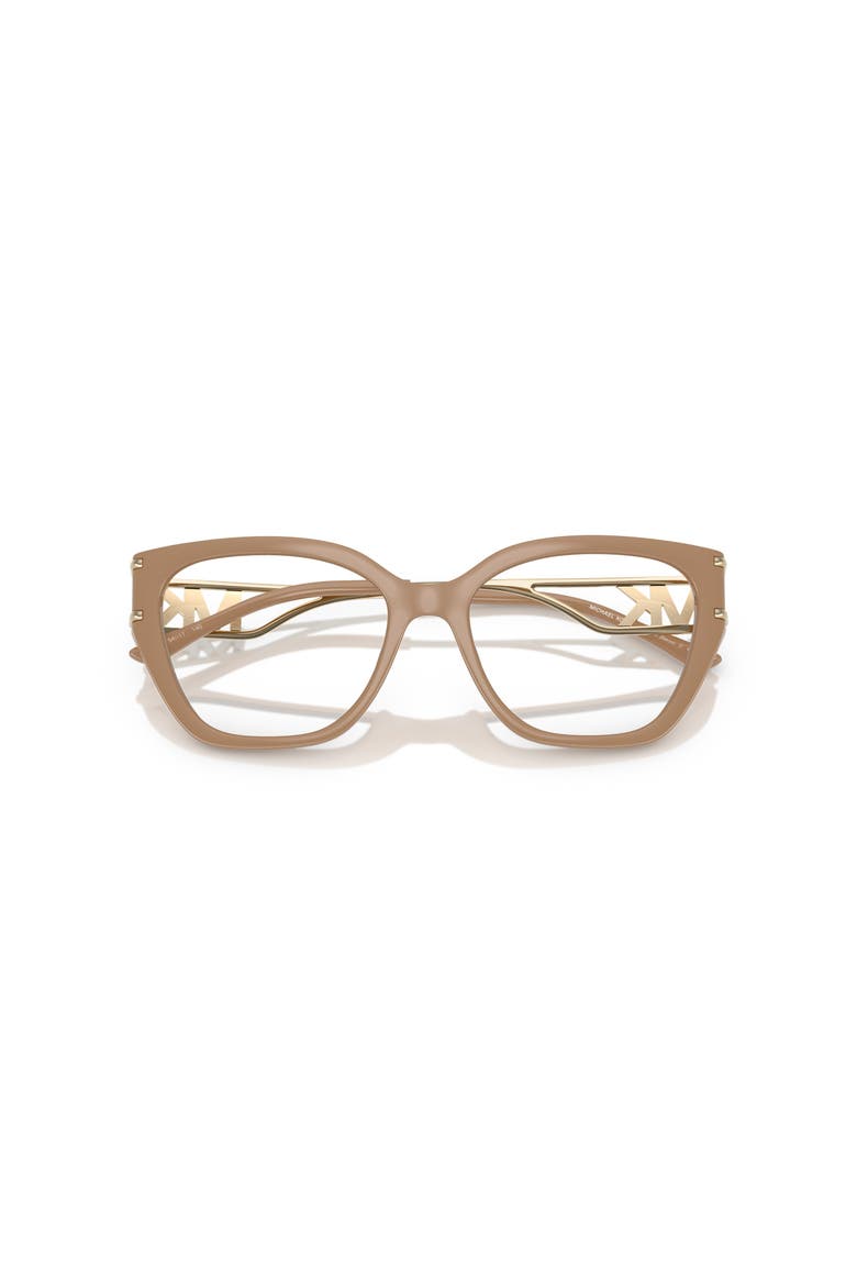 54mm Square optical glasses, Alternate, color, Beige