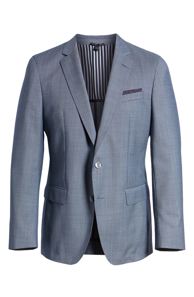 BOSS Hartlay Trim Fit Wool Blazer, Alternate, color, 