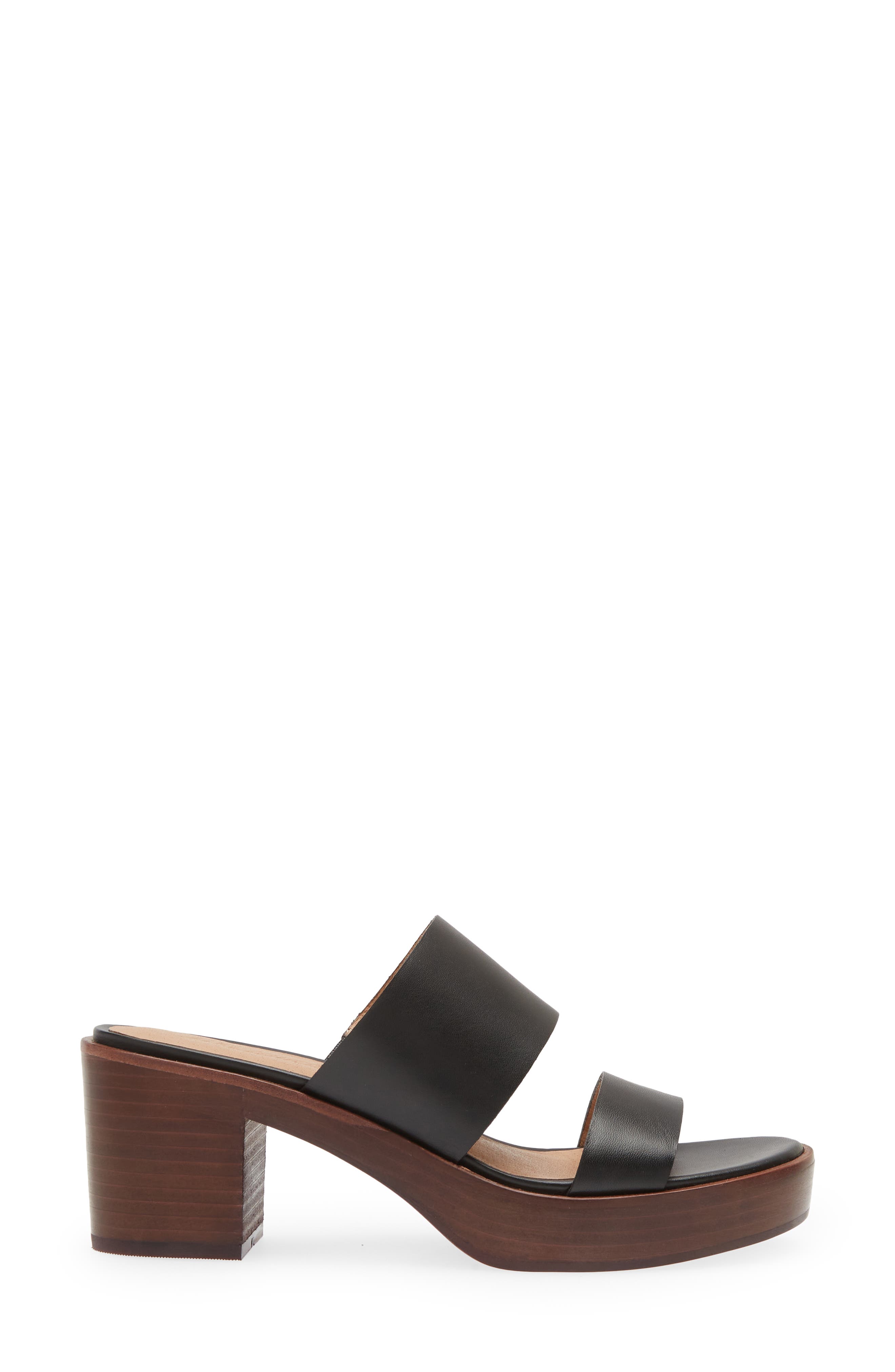 Madewell Double Strap Platform Slide Sandal, Alternate, color, 
