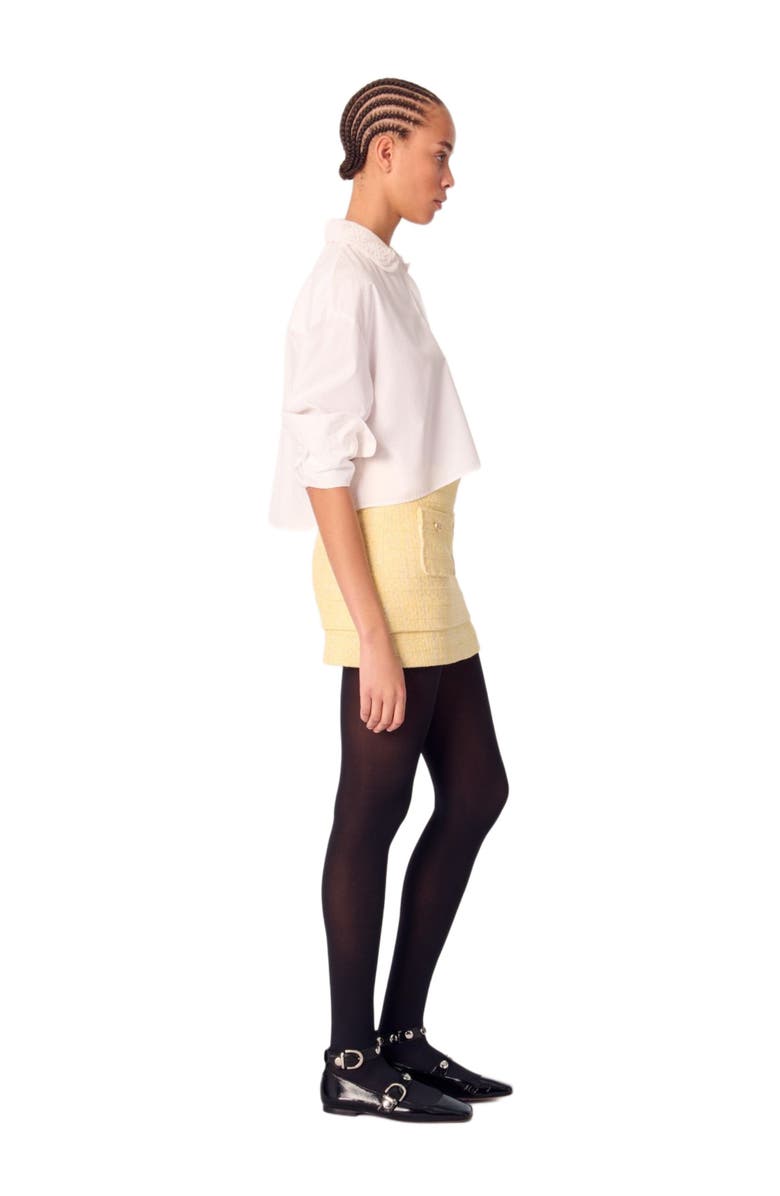 maje Tweed mini skirt, Alternate, color,