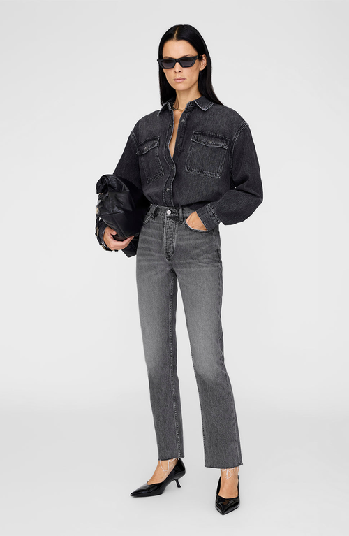 Anine Bing Paxton Shirt In Black