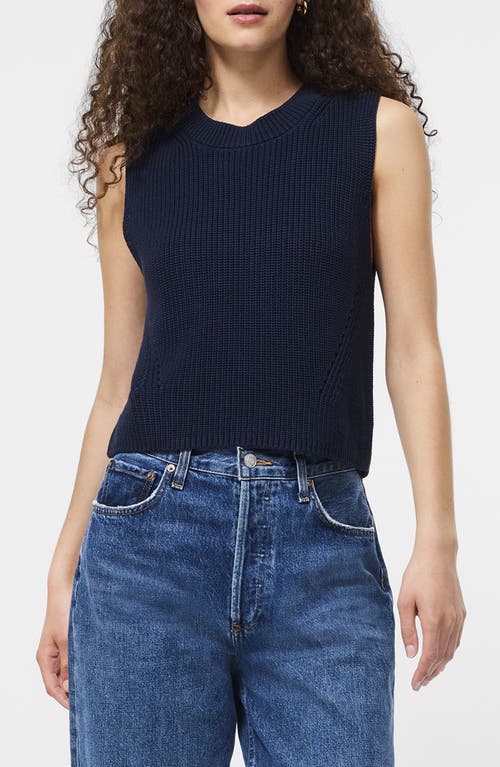 French Connection Mozart Crop Sweater Vest In Blue