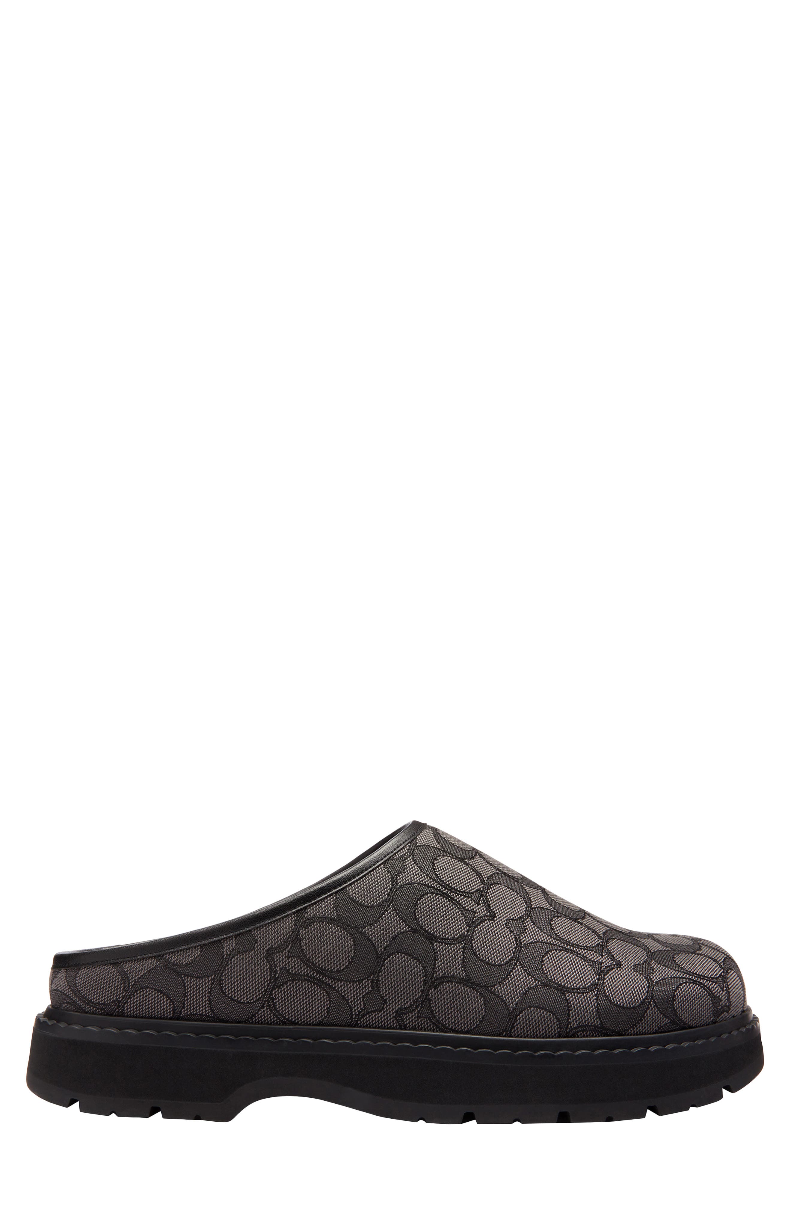COACH Signature Jacquard Sport Clog, Alternate, color, Graphite/ Black