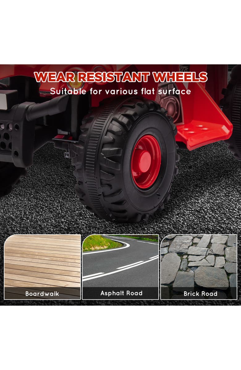 Qaba 12V Electric Go Kart with Forward Backward Drive, Adjustable Speed, Alternate, color, Red