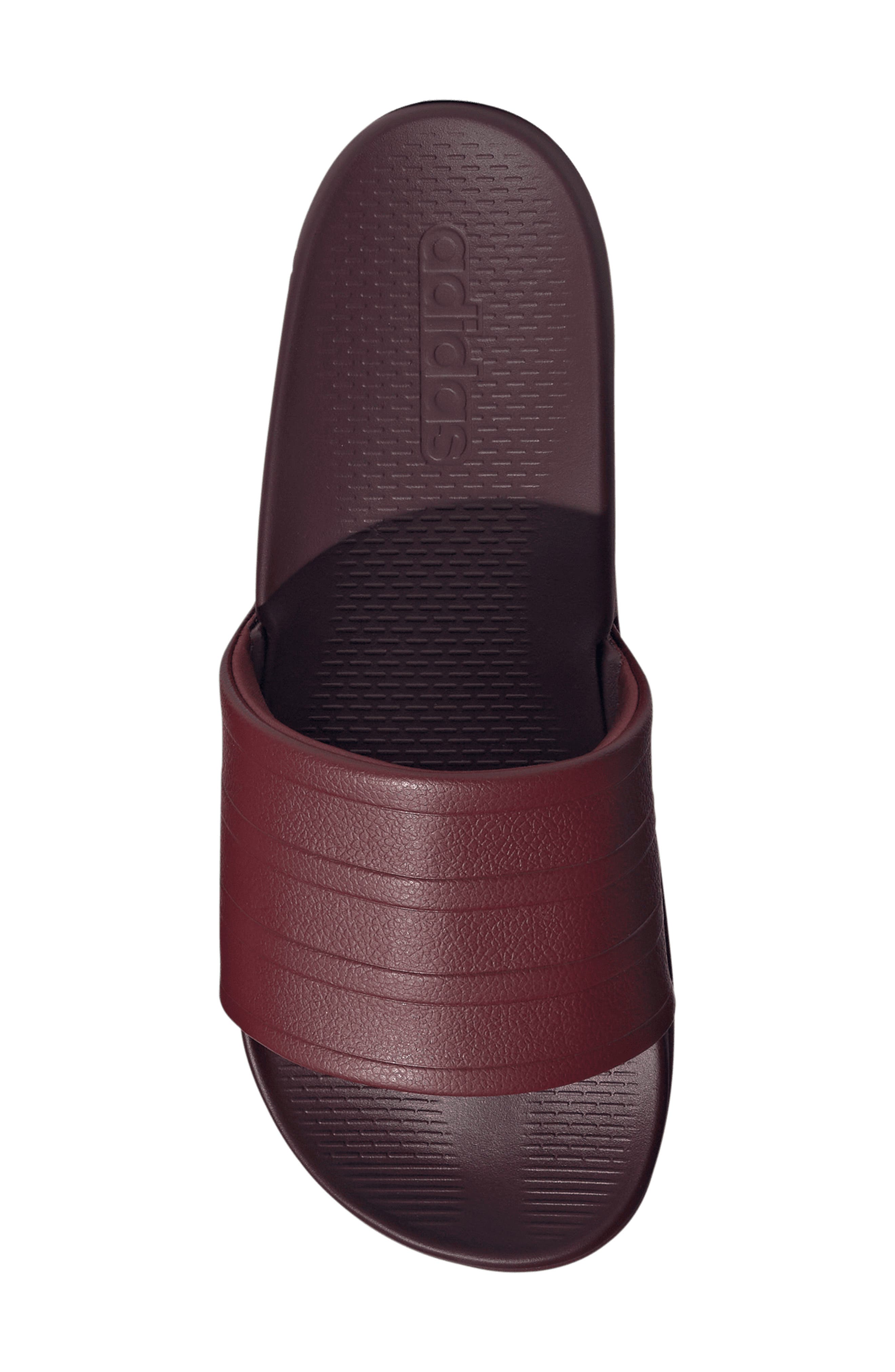 Adilette Comfort 2.0 Slide Sandal, Alternate, color, SHADOW RED/ SHADOW RED/ MAROON